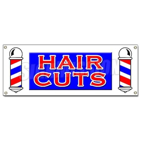 Signmission HAIR CUTS BANNER SIGN men women girls boys stylist dresser walk ins B-Hair Cuts
